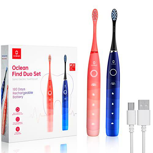 Oclean Find Duo Set Sonic Electric Toothbrush Red&amp;Blue