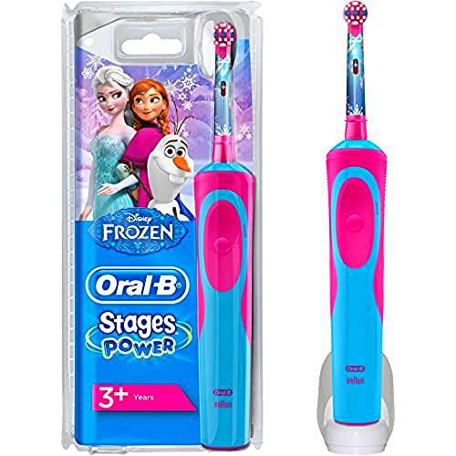 Oral-B Niños Cepillo De Dientes Eléctrico, 1 Mango De Frozen De Disney Recargable Con Tecnología De Braun