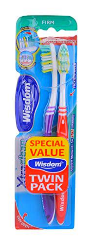 Wisdom Xtra Clean - Cepillo de dientes firme (2 unidades)