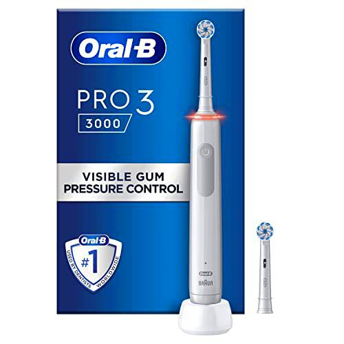 Oral-B Pro 3 3000 Blanco Cepillo Eléctrico, Con 2 Cabezales