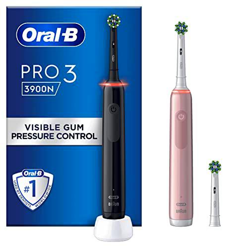 Oral-B Pro 3 3950n Dual Pack, Rosa y negro Cepillos De Dientes Eléctricos