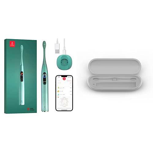 Oclean X Pro, cepillo de dientes eléctrico inteligente + Estuche de viaje + RECAMBIO del cabezal del cepillo de dientes