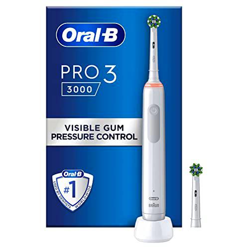 Oral-B PRO 3 3000 - Cepillo de dientes eléctrico con 3 modos de limpieza y control visual de presión de 360º para el cuidado dental