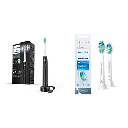 Cepillo de dientes eléctrico sónico Philips Sonicare serie 3100 con sensor de presión y recordatorio de sustituci&amp;oacute,negro &amp; Philips HX9022/10