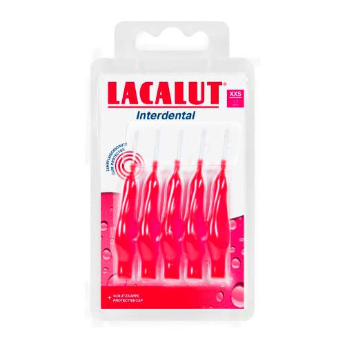 LACALUT Cepillos dentales blíster 5 unidades, cepillo interdental con cubierta cepillo dental higiénico color rosa