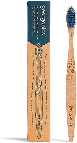 Georganics - Cepillo de Dientes de Madera de Haya Sostenible y Orgánico