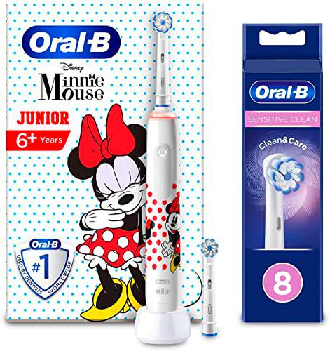 Oral-B Junior Cepillo de Dientes Eléctrico De Minnie Mouse con Mango Recargable