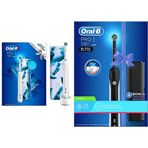 Oral-B Pro 1750 - Cepillo de dientes eléctrico recargable con 1 mango sensor de presión