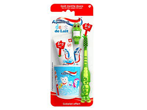Aquafresh Popsy Kit Dentifrice + Brosse Dents + Gobelet