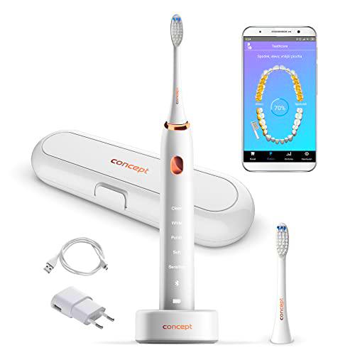 CONCEPT ZK5000 - Cepillo de dientes acústicos con aplicación perfecta y carga de viaje