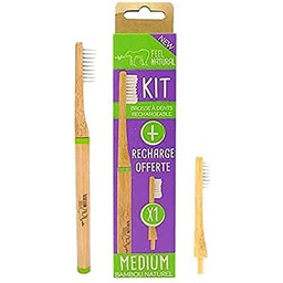 Kit de cepillo de dientes con cabeza recargable + 1 cabezal recargable Feel Natural