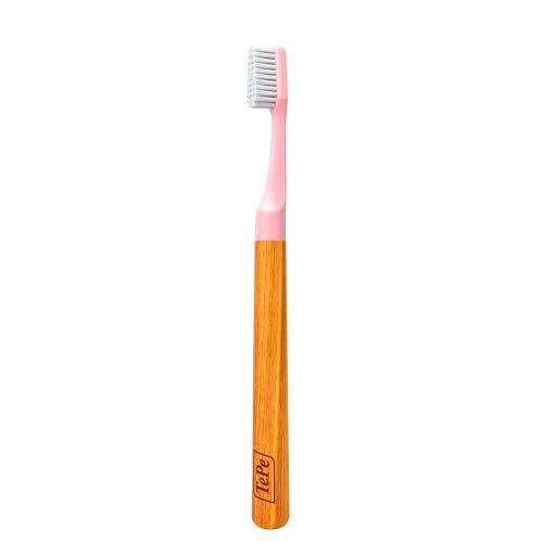 TePe Choice - Cepillo de dientes suave, rosa, 1 mango de madera