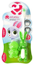 SETABLU Cepillo de dientes para niños, modelo Conejo suave con capucha