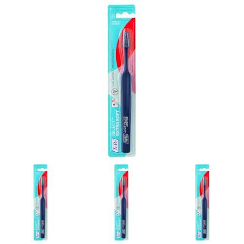 TePe Select - Cepillo de dientes Extra suave/Cepillo manual para adultos/color mixed/disponible en distintas texturas (Paquete de 4)