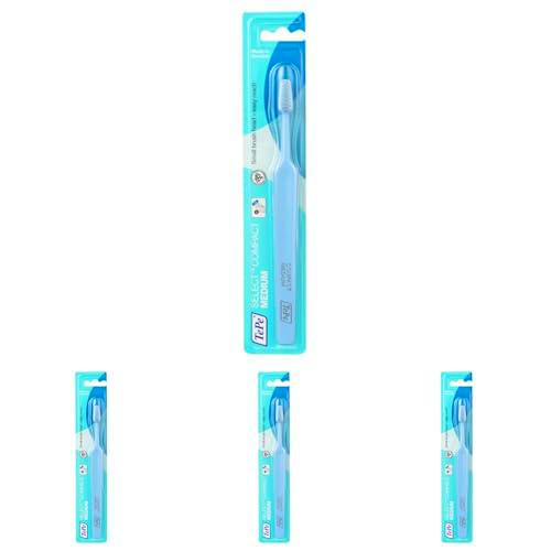 TePe Select - Compact/Cepillo de dientes de textura mediana/color rosa oscuro/disponible en distintas texturas (Paquete de 4)