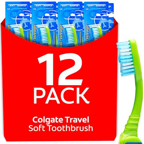 Colgate Travel Toothbrush, Soft Colors May Vary (Pack of 12)
