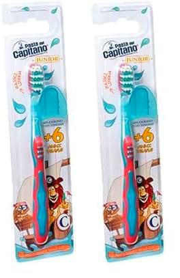 Pasta del Capitano, Cepillo de Dientes para Niños, Elimina Residuos de Comida y Placa sin Dañar el Esmalte