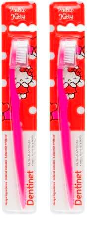 Dentinet - Cepillo de dientes de Hello Kitty con fibras dureza media