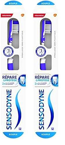 Sensodyne Brosse à Dents, Répare et Protège, Pour Dents Sensibles