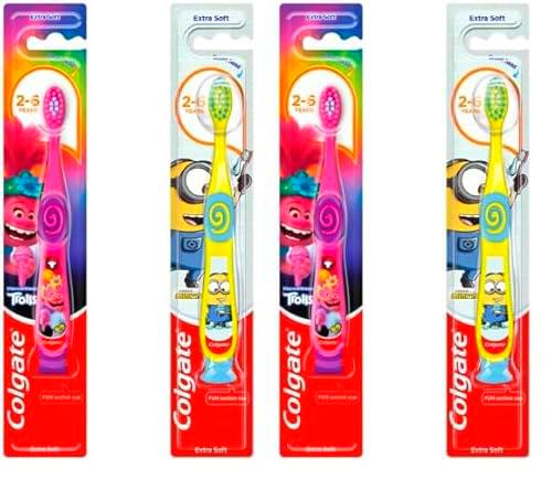 Colgate Cepillo de dientes extra suave, para niños de 3 a 5 años (Paquete de 2)