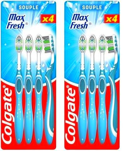 COLGATE - Cepillos de dientes Max Fresh - Suave - Aliento fresco