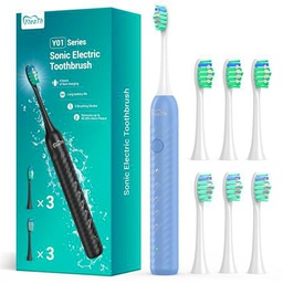 Cepillo de dientes eléctrico para adultos con 6 cabezales de cepillo