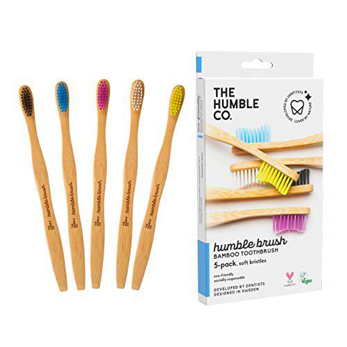 The Humble Co Pack cepillos bambú plano 5 unidades 30 g