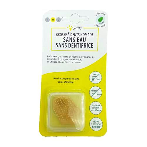 Lov'Frog Cepillo de dientes nómada adulto | Mentol y polvo de bambú | Sin agua ni pasta de dientes | Sin látex