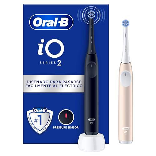 Oral-B iO 2 Cepillos de Dientes Eléctricos Negro Noche y Rosa Suave