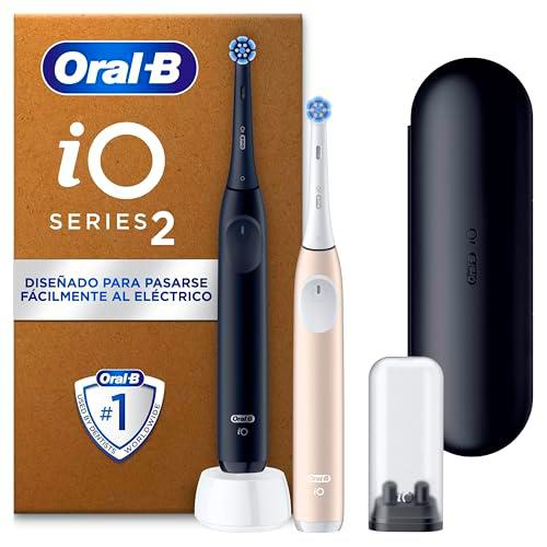 Oral-B iO 2 Cepillos de Dientes Eléctricos Negro Noche y Rosa Suave