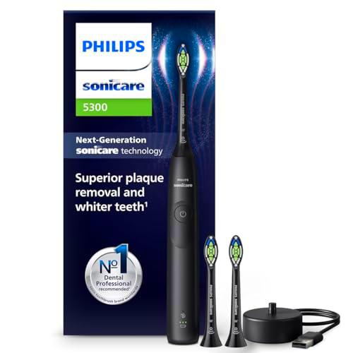 Philips Sonicare 5300 cepillo dental eléctrico, cepillo dental sónico con 2 niveles de intensidad