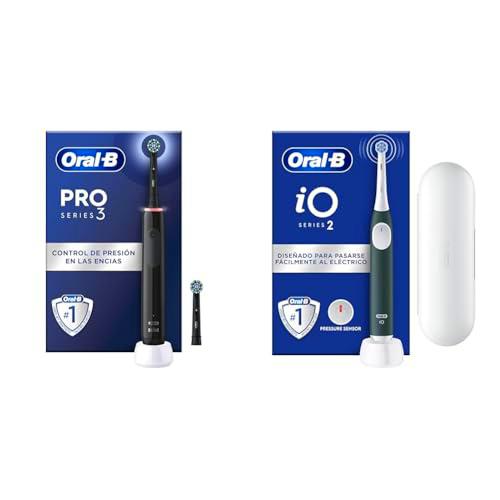 Oral-B Pro 3 3000 Cepillo de Dientes Eléctrico con Mango Recargable y 2 Cabezales