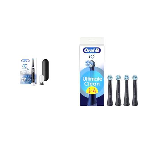 Oral-B iO 6N Cepillo de Dientes Eléctrico con 2 Cabezales y 1 Estuche de Viaje + Pack de 4 Recambios