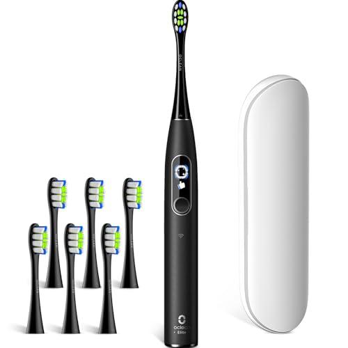 Oclean X Elite - Juego de 10 cepillos de dientes eléctricos con temporizador