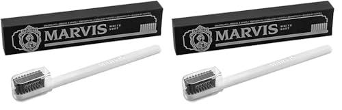 Marvis 411074 - Cepillo Dental Blanco (Paquete de 2)