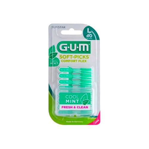 Gum Cepillo suave Comfort Flex Cool Mint grande, 40 cepillos