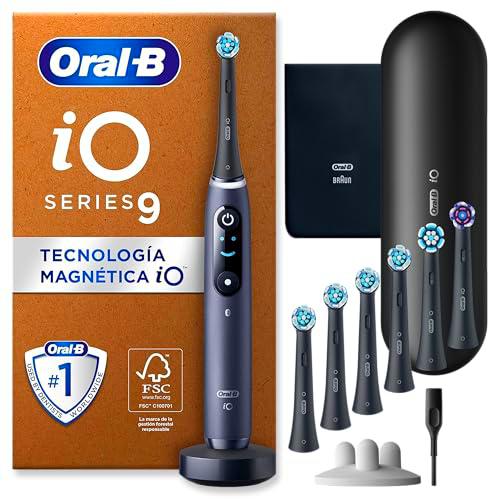 Oral-B iO 9 Cepillo de Dientes Eléctrico Negro Con Estuche De Viaje + 7 Cabezales De Recambio Negros Oral-B iO