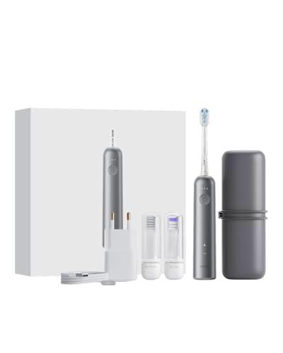 Laifen Wave Cepillo De Dientes Eléctrico Con Tecnología De Oscilación Y Vibración Cepillo Sónico Para Adultos Incluye 3 Cabezales Recargable Magnético IPX7 Impermeable Viaje (Aluminio Edición Regalo)