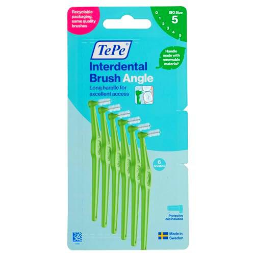 Cepillo interdental TePe Angulado, verde, 0,8 mm/ISO 5