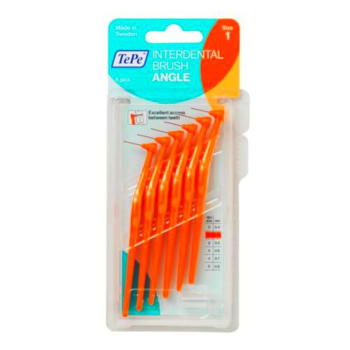 Cepillo interdental TePe Angulado, naranja, 0,45 mm/ISO 1