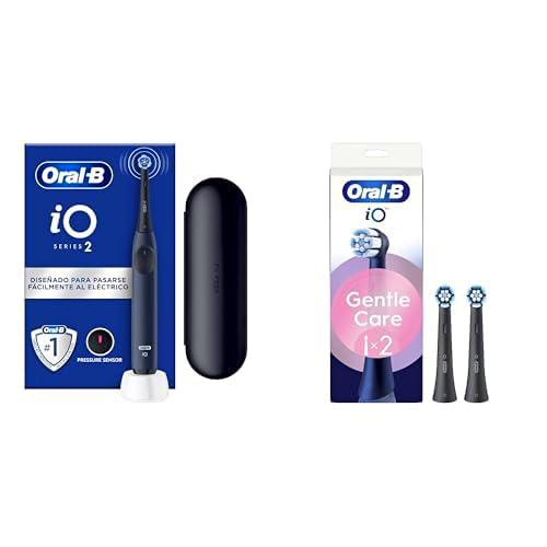 Oral-B iO 2 Cepillo de Dientes Eléctrico Azul Mar Edición Limitada Con Estuche De Viaje + 3 Cabezales De Recambio Negros Oral-B iO