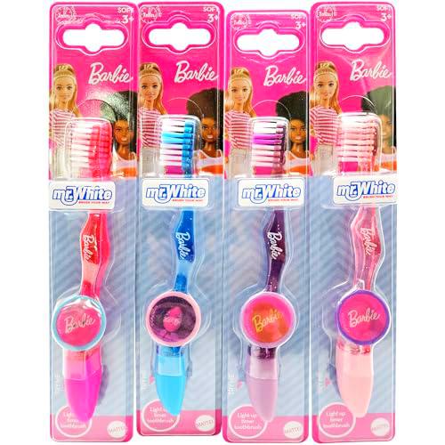 Mr.White Barbie - Cepillo de dientes intermitente alimentado por pilas con cerdas suaves
