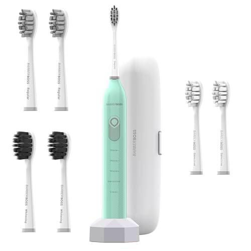 BarberBoss Cepillo de dientes sónico para adultos, ángulos de limpieza ajustables