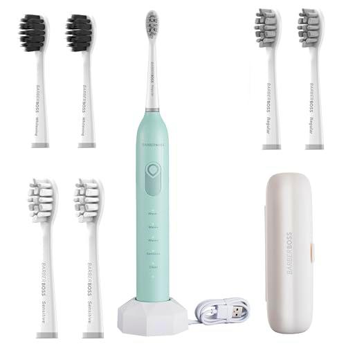 BarberBoss Cepillo de dientes eléctrico, cepillo de dientes sónico para adultos