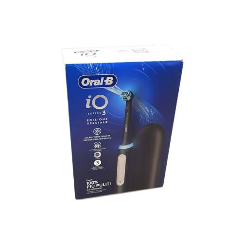 Oral-B Cepillo de dientes eléctrico recargable iO 3 negro con 1 cabezal de repuesto