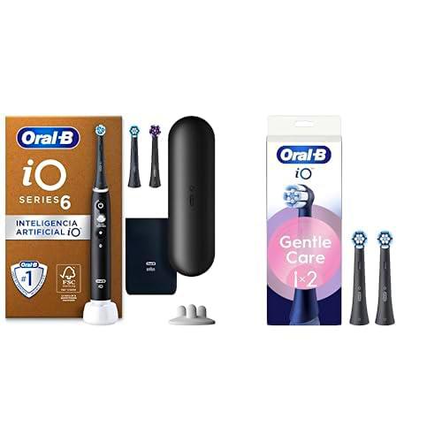 Oral-B iO 6 Cepillo De Dientes Eléctrico Negro Con Estuche De Viaje + 5 Cabezales De Recambio Oral-B iO