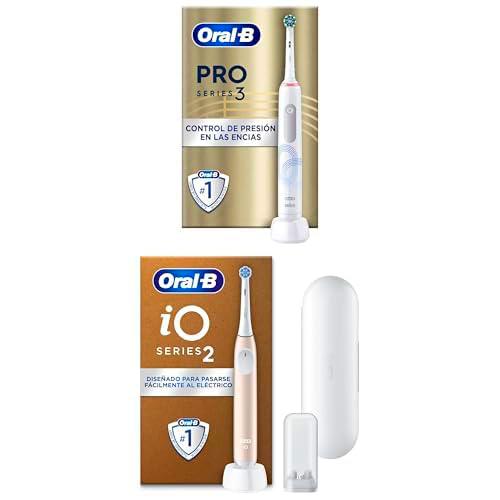 Oral-B Pro Series 3 Cepillo de Dientes Eléctrico + Oral-B iO 2 Cepillo de Dientes Eléctrico Rosa Suave