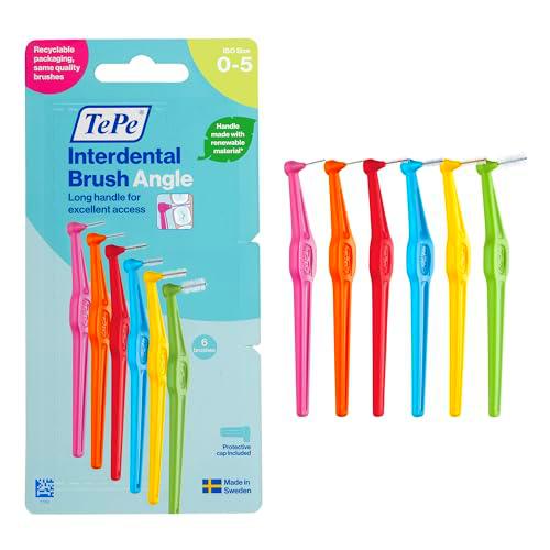 Cepillo interdental TePe Angulado, envase mixto, 0,4-0,8 mm/ISO 0-5