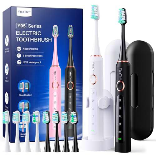 Cepillo de Dientes Eléctrico Sónico Adultos - Cepillo Electrico Sónico Paquete de 2