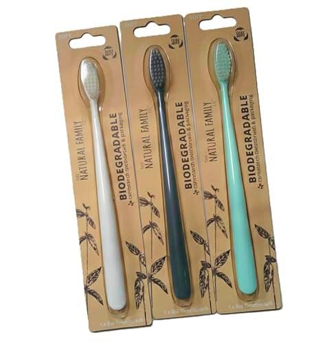 Natural Family - Cepillo de dientes bio, varios colores